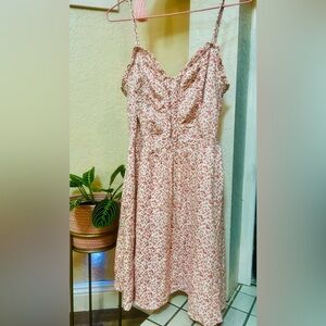 Linen Blend Floral Mini Dress